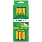 Ticonderoga Wood-Cased Pencils  Pre-Sharpened  #2 HB Soft  Yellow  30 Count  0.2 Pencil Lead Size