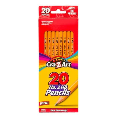 Cra-Z-Art No. 2HB School Pencils  Real Wood - 20 Count
