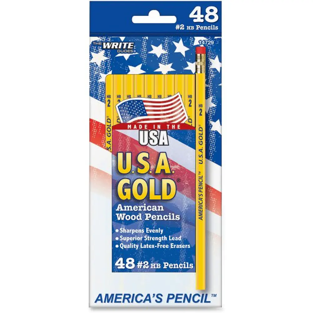 #2 Gold 48 Count Woodcase Pencils