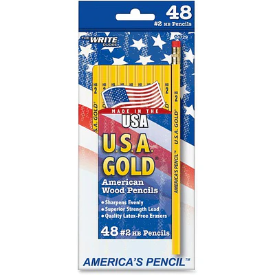 #2 Gold 48 Count Woodcase Pencils
