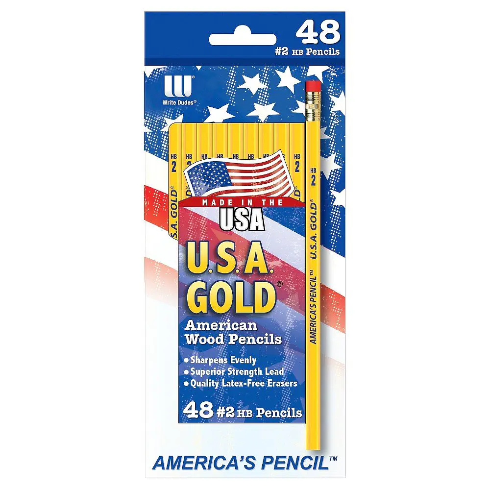 #2 Gold 48 Count Woodcase Pencils