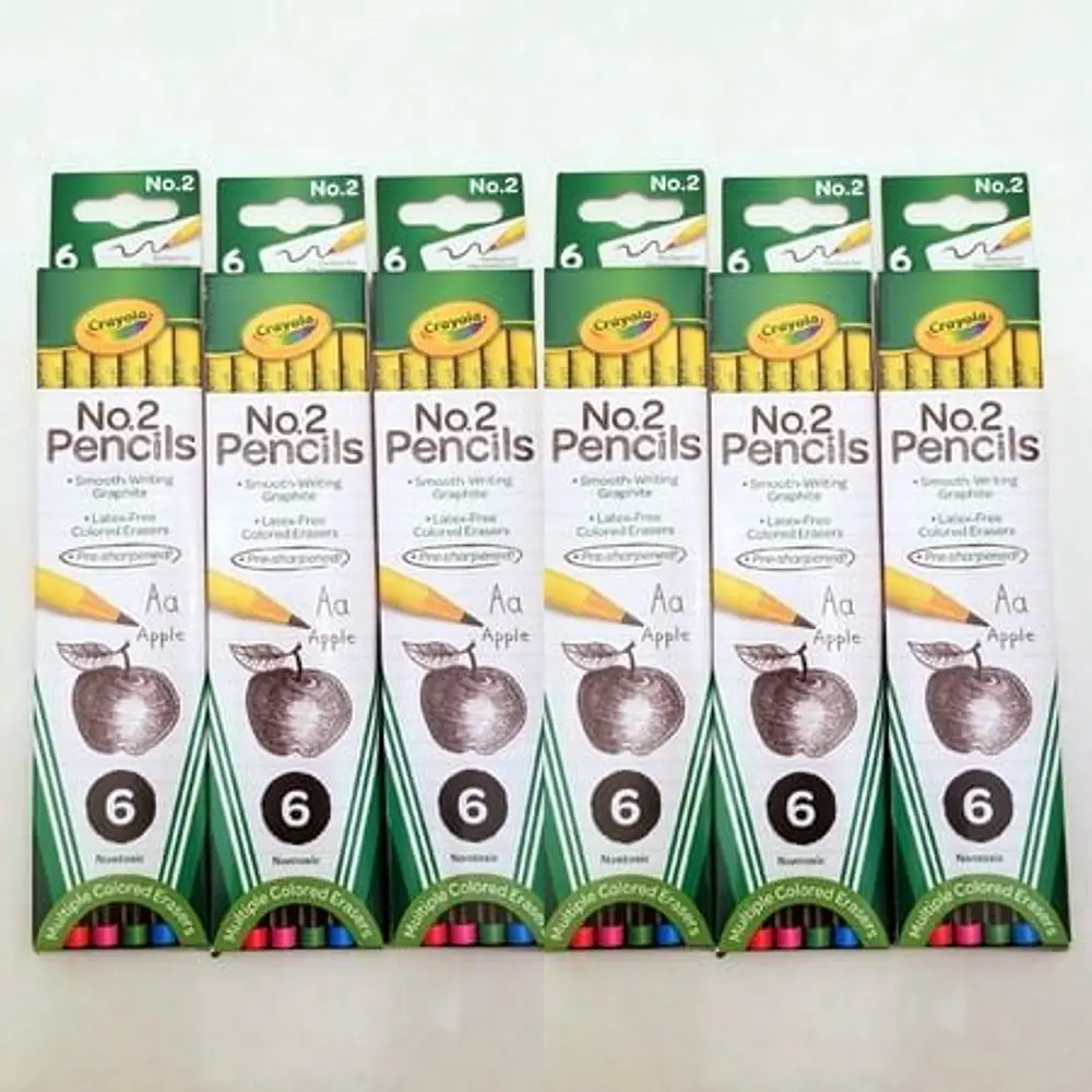Crayola No.2 6 Pencils Crayons HB