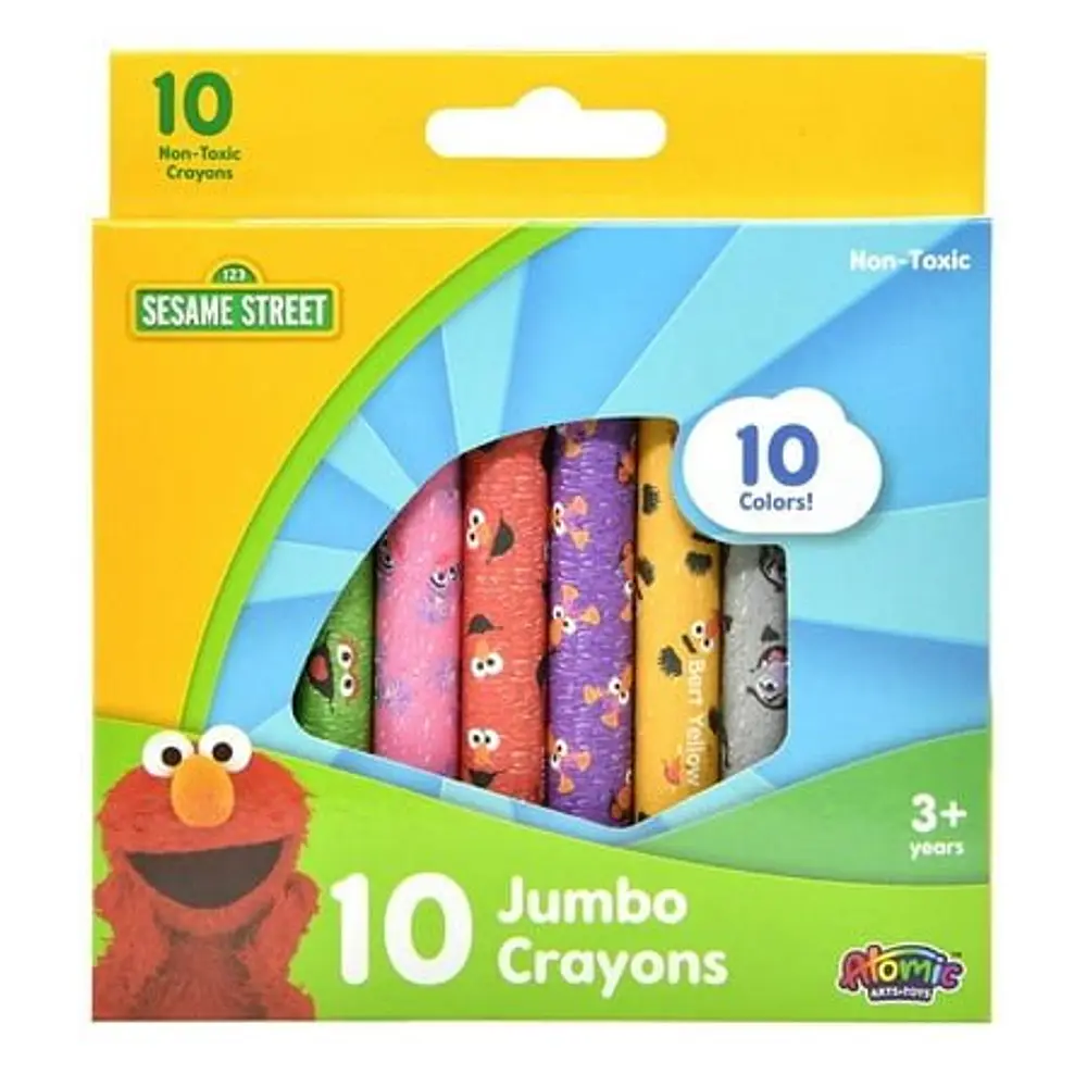 Sesame Street 10 Count Jumbo Crayons  3+ YEARS