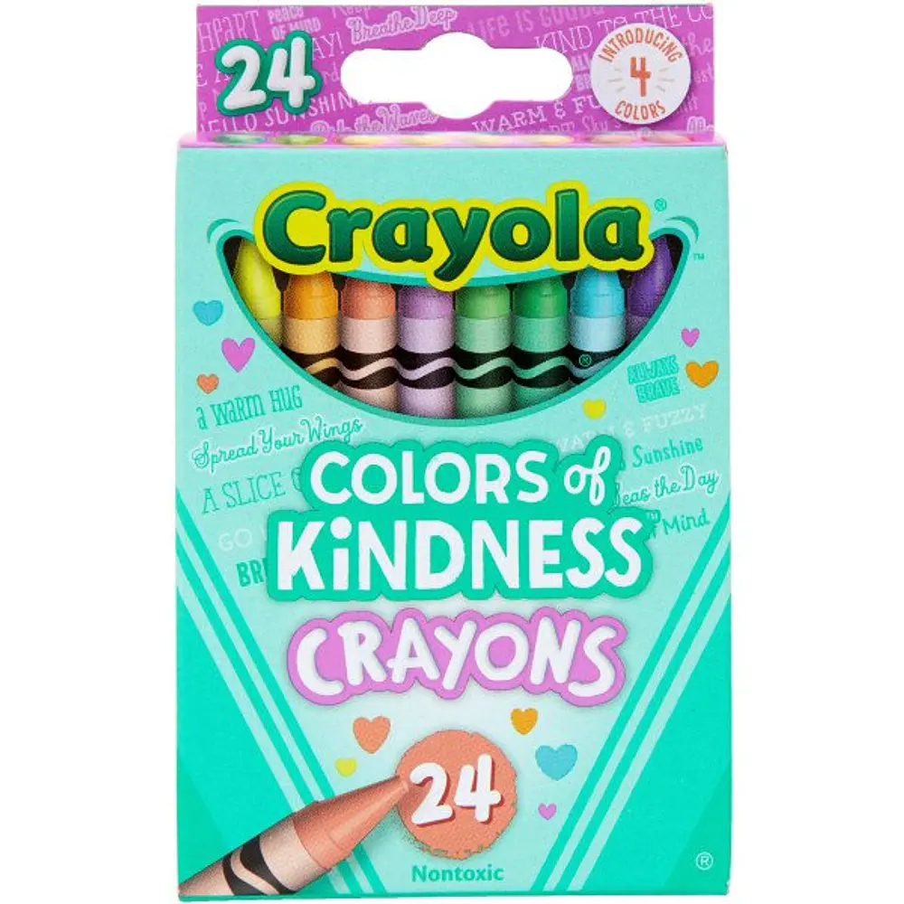 Crayola Colors of Kindness Crayons  24 Ct  Teacher Supplies  Kindergarten School Supplies  Asstd Colors