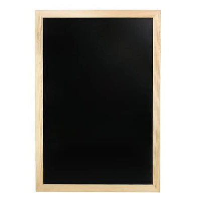 Cousin DIY Black Chalkboard with Natural Unfinished Wood Frame  Size 19 x 13 in  1 pc
