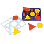 Learning Resources Attribute Blocks Desk Set: Math & Counting Kit, Educational Toy for Kindergarten to 3rd Grade