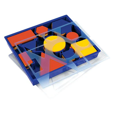 Learning Resources Attribute Blocks Desk Set: Math & Counting Kit, Educational Toy for Kindergarten to 3rd Grade