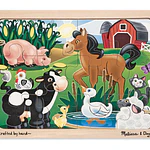 Melissa & Doug On the Farm Wooden Jigsaw Puzzle With Storage Tray (12 pcs)