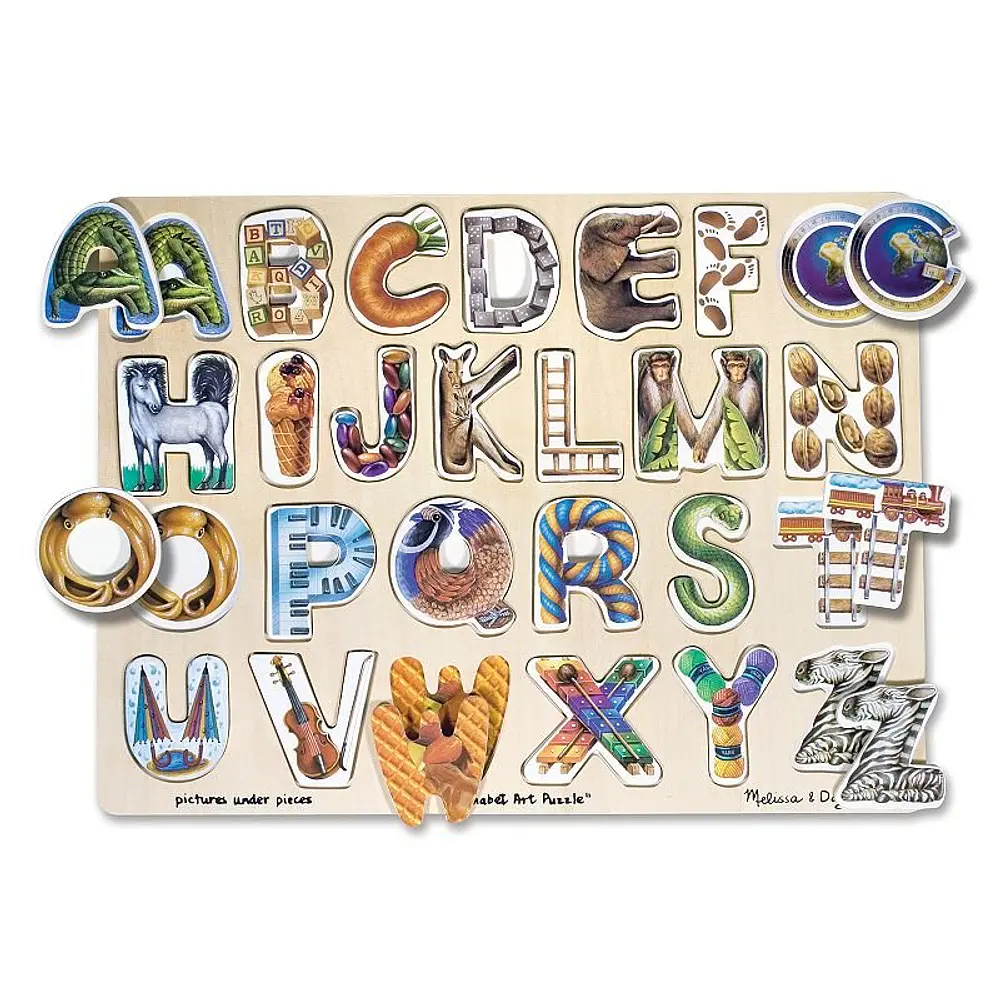 Melissa and Doug Kids Toy, Alphabet Art Puzzle