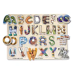 Melissa and Doug Kids Toy, Alphabet Art Puzzle