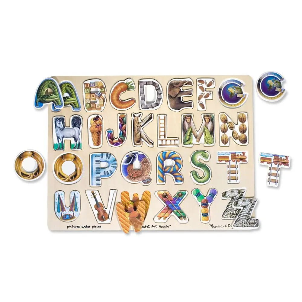 Melissa and Doug Kids Toy, Alphabet Art Puzzle