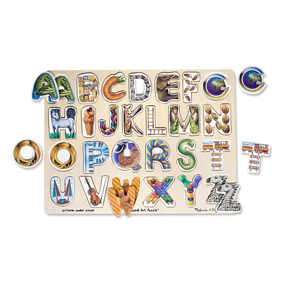 Melissa and Doug Kids Toy, Alphabet Art Puzzle