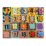 Melissa & Doug Jumbo Numbers Wooden Chunky Puzzle (20pc): Educational Kids Toy, Fine Motor Skills, Plywood