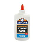 Elmer's 7.625oz Washable School Glue - White: Non-Toxic Liquid Glue for Paper, Clear Elmer's Glue Bottle