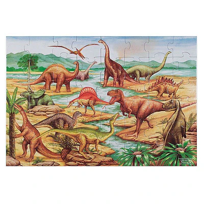 Melissa & Doug Dinosaurs Floor Puzzle - 48 Pieces (2 Feet x 3 Feet Assembled) - FSC Certified