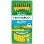Ticonderoga My First Tri-Write Wood-Cased Pencils  Unsharpened  #2 HB Soft  With Erasers  Yellow  36 Count