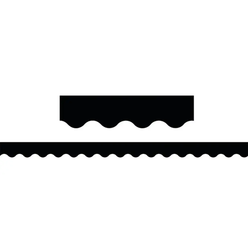 Teacher Created Black Scalloped Border Trim (TCR 4397)