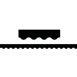 Teacher Created Black Scalloped Border Trim (TCR 4397)