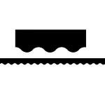 Teacher Created Black Scalloped Border Trim (TCR 4397)