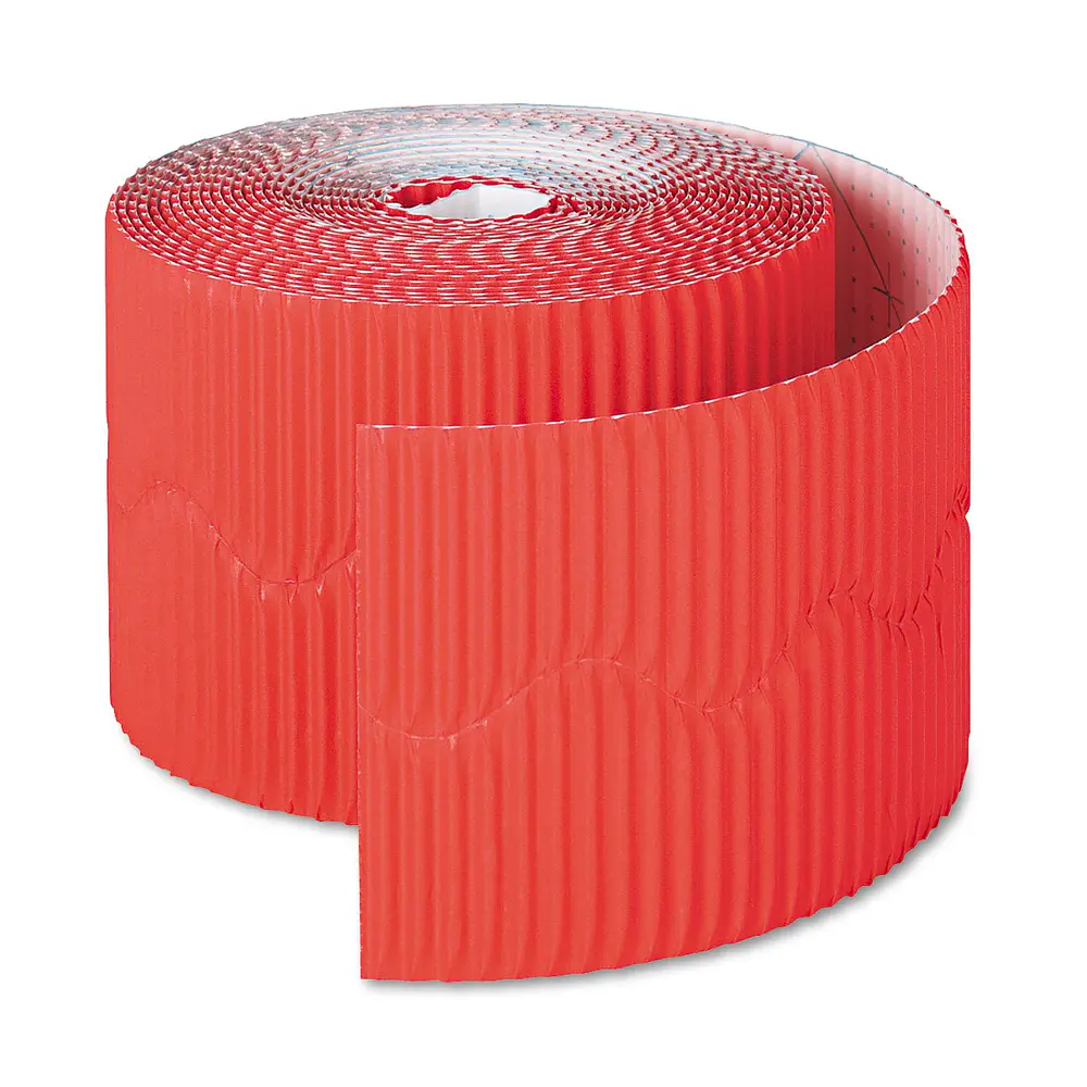 Pacon Bordette Decorative Border  2 1/4  x 50  Roll  Flame Red -PAC37036