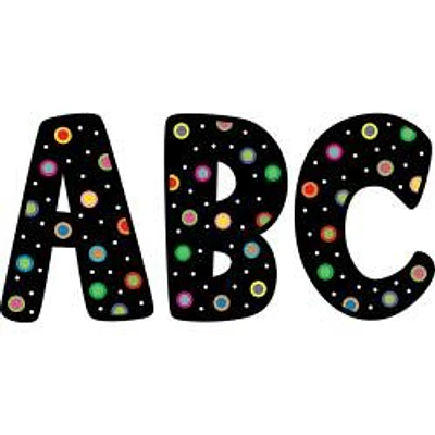 DOTS ON BLACK DESIGNER 7IN LETTERS
