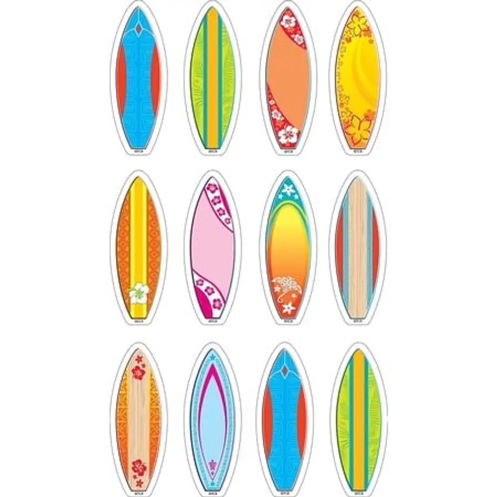 Teacher Created Resources 2-5/8  Surfboards Assorted Colors (TCR5537)