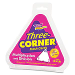 Trend Enterprises Three-Corner Multiplication and Division Flash Cards  Set of 46