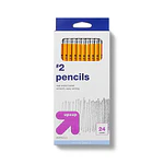 #2 Wood Pencils 24ct - up&up™: School Supplies, No. 2 Wooden Drawing Pencils, Erasable, 2.05mm Point, Ages 3+