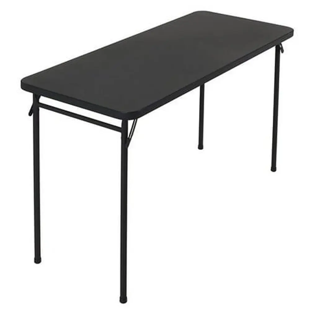 AS-IS Mainstays 20in x 48in Folding Table, Black