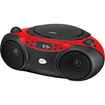 GPX CD, AM/FM Boombox - Red (BC232R): Portable 3.5mm Jack, Built-In Speaker.