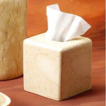 Creative Home Curvy Marble Tissue Box Holder