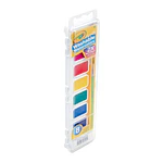 Crayola 8ct Kids Watercolor Paints with Brush: Washable Water-Based Tempera Set, Multicolor, Ages 3+