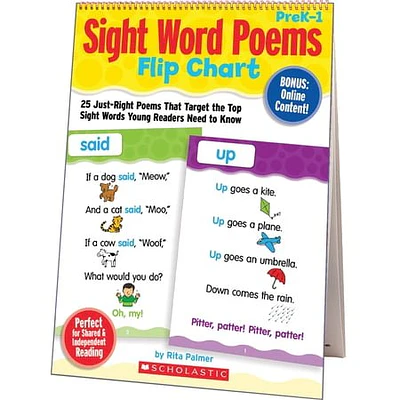 Sight Word Poems Flip Chart, PreK-1: 25 Just-Right Poems That Target the Top Sight Words Young Readers Need to Know
