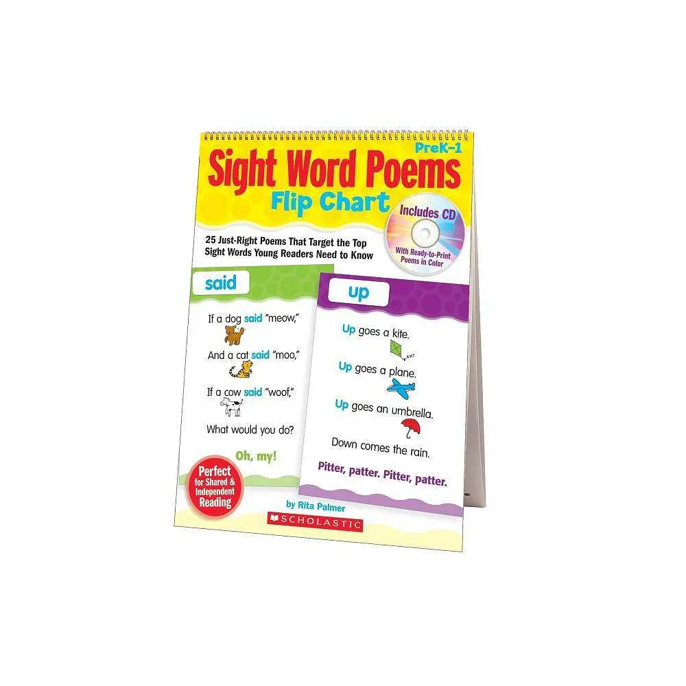 Sight Word Poems Flip Chart, PreK-1: 25 Just-Right Poems That Target the Top Sight Words Young Readers Need to Know