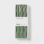 6pk Taper Candle Set Green Wavy - Room Essentials™