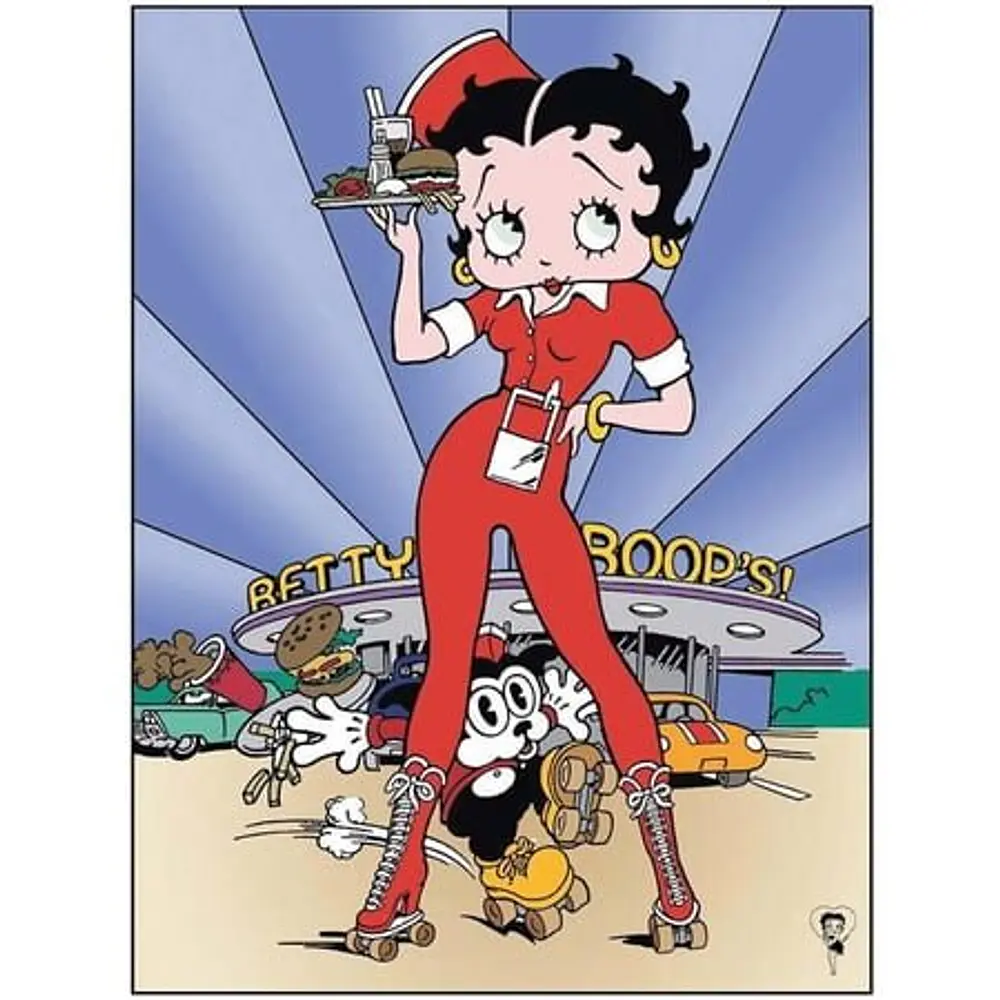 Betty Boop Diner Tin Sign - 13x16