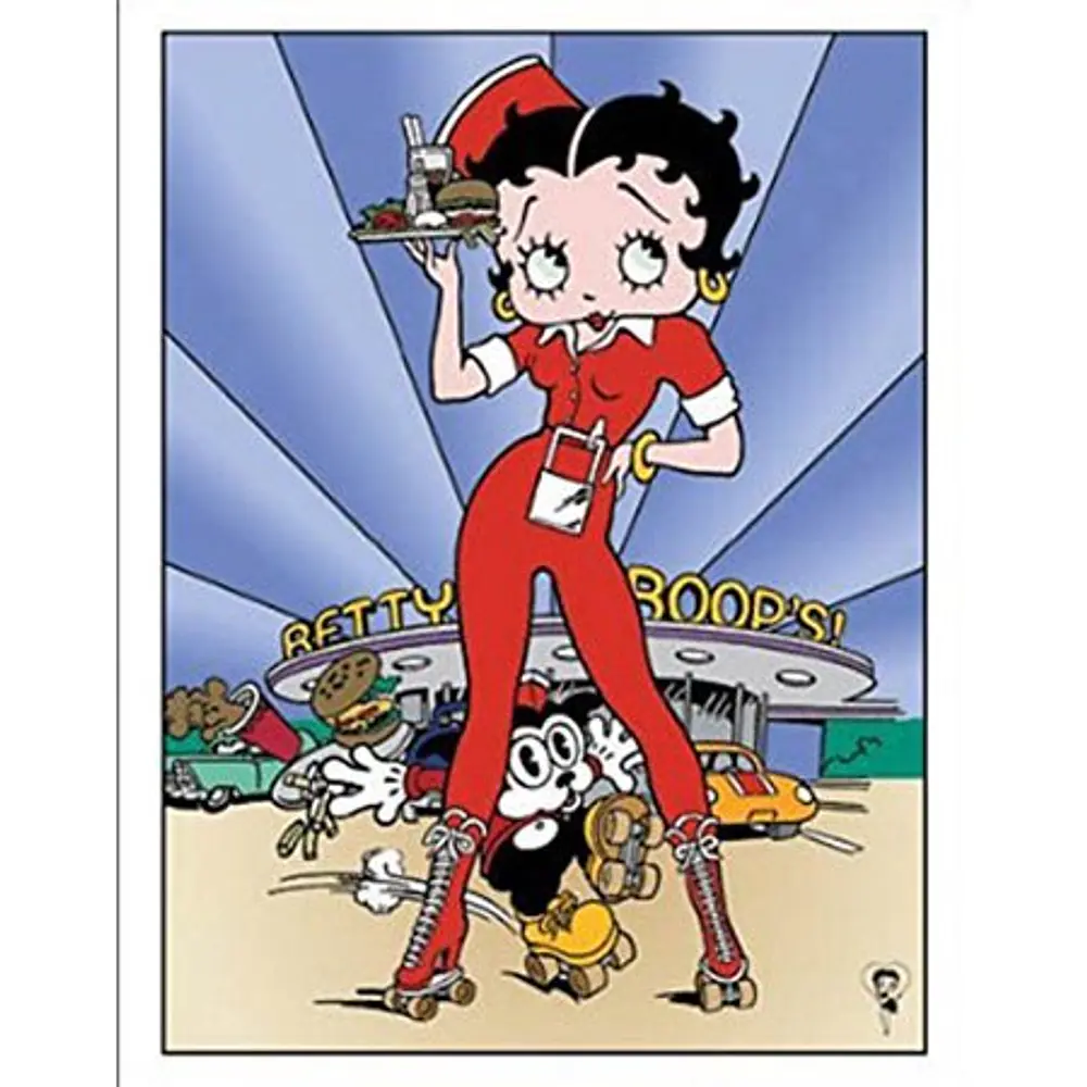 Betty Boop Diner Tin Sign - 13x16