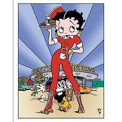 Betty Boop Diner Tin Sign - 13x16