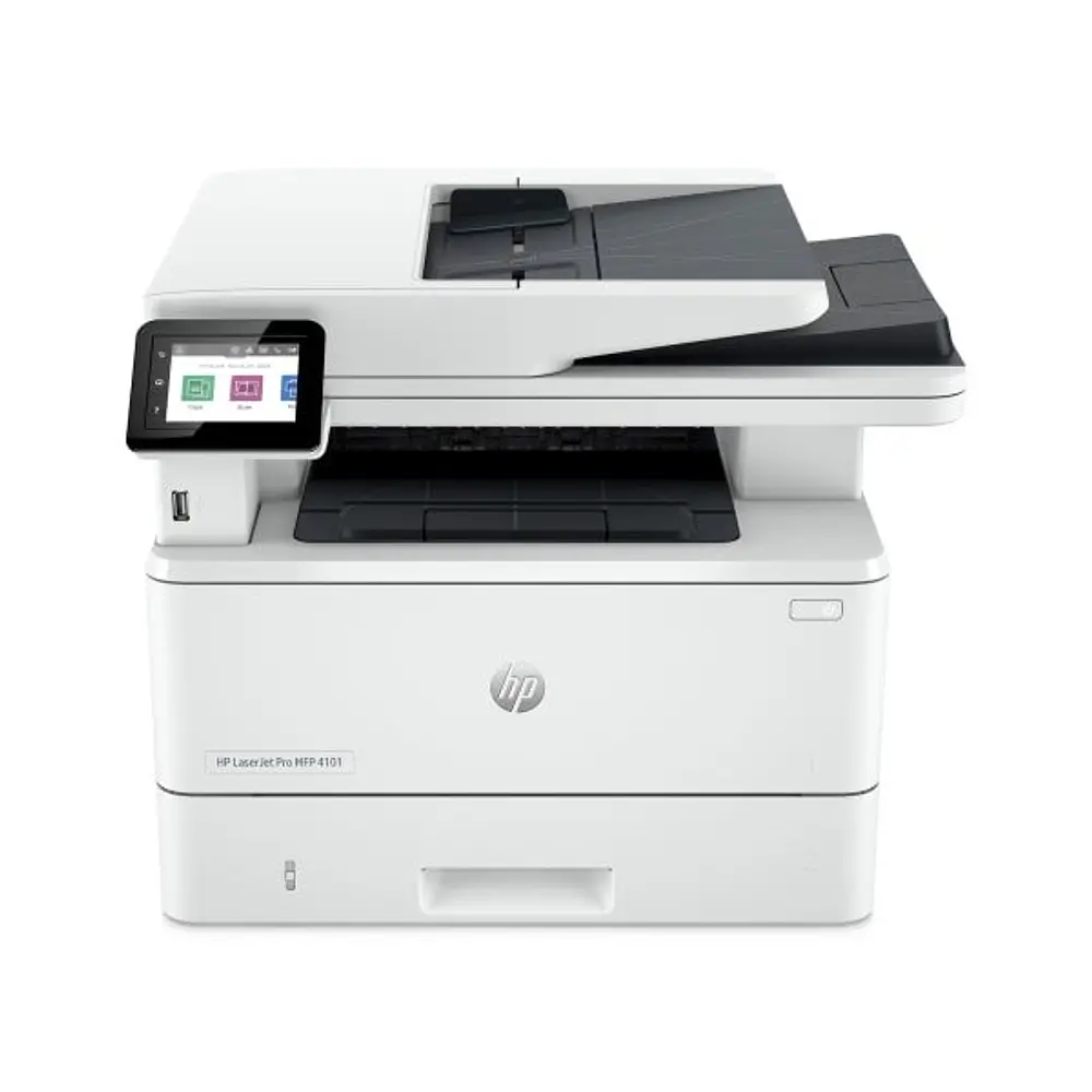 HP - LaserJet Pro MFP 4101fdw Wireless Black-and-White All-in-One Laser Printer - White