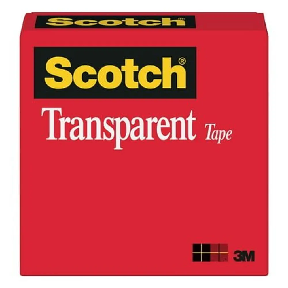 3M #600 Transparent Cellophane Tape  3/4  x 36 yds.