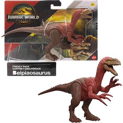 Jurassic World Rebirth Frenzy Pack Beipiaosaurus Dinosaur Figure, Authentic Toy, Digital Play