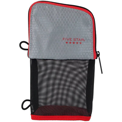 Mead Five Star Stand and Store Pencil Pouch (Colors May Vary): Zipper Closure, Multicolored, Polyester & Fabric, 8"x4.5"