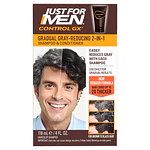 Just for Men Control GX Grey Reducing 2-in-1 Shampoo and Conditioner  Gradual Hair Color with Keratin for Stronger Thicker and Healthier Looking Hair  4 fl oz - Pack of 1 (Packaging May Vary)