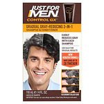 Just for Men Control GX Grey Reducing 2-in-1 Shampoo and Conditioner  Gradual Hair Color with Keratin for Stronger Thicker and Healthier Looking Hair  4 fl oz - Pack of 1 (Packaging May Vary)