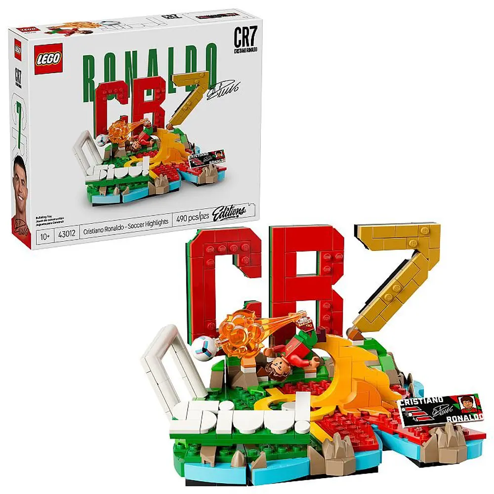 LEGO Editions Cristiano Ronaldo – Soccer Highlights - Building Set for Boys & Girls  Ages 10+ - Fathers Day Gift - Kids Bedroom or Shelf Decor W/ Plaque - 43012