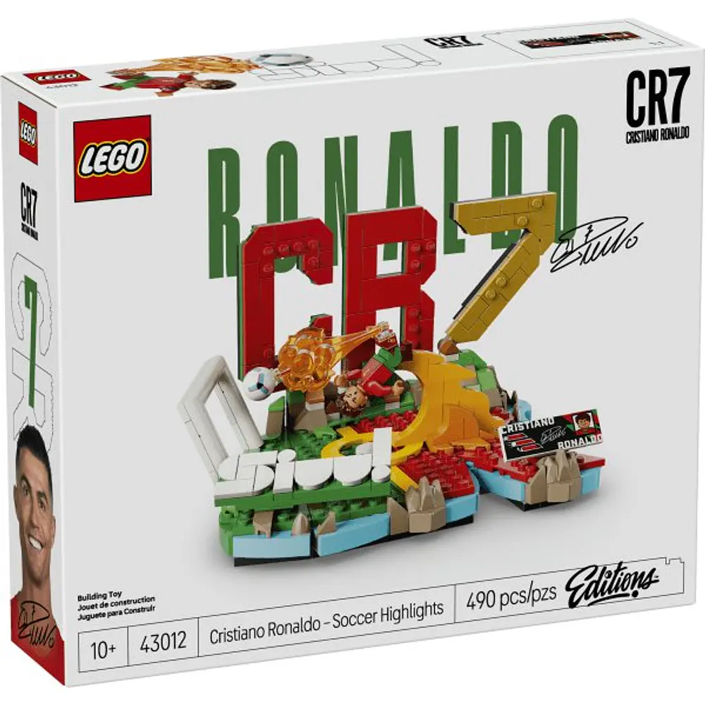 LEGO Editions Cristiano Ronaldo – Soccer Highlights - Building Set for Boys & Girls  Ages 10+ - Fathers Day Gift - Kids Bedroom or Shelf Decor W/ Plaque - 43012