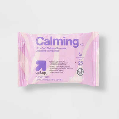 Calming Ultra-Soft Makeup Remover Cleansing Towelettes - Scented - 25ct - up&up™