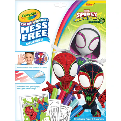 Crayola Color Wonder Mess Free Coloring Pages & Markers  Easter Basket Stuffer  Spidey & His Amazing Friends Art Supplies  Travel Activity  Easter Gift for Kids  3+