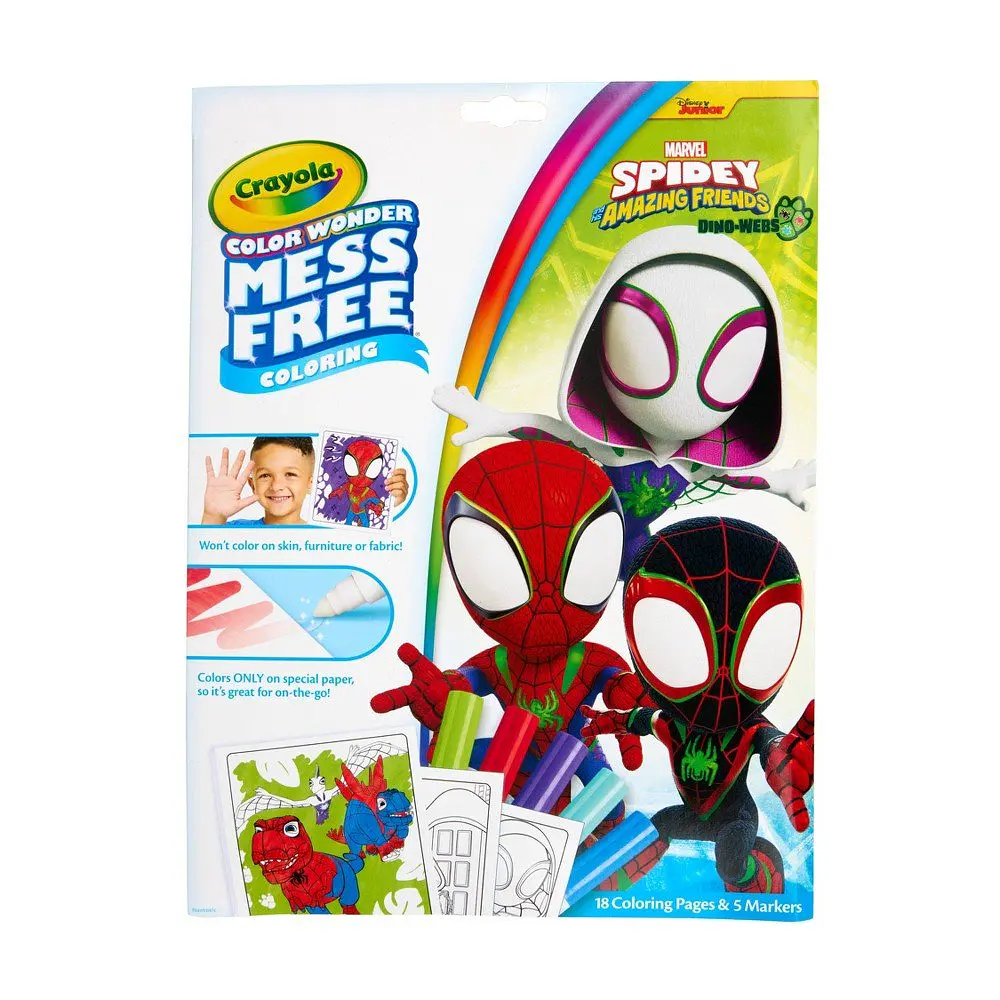 Crayola Color Wonder Mess Free Coloring Pages & Markers  Easter Basket Stuffer  Spidey & His Amazing Friends Art Supplies  Travel Activity  Easter Gift for Kids  3+