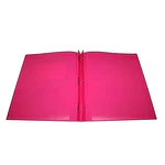 2 Pocket Plastic Folder with Prongs Pink - up&up™: School Supplies, Polypropylene, 50 Sheet Capacity, 2 Internal Pockets